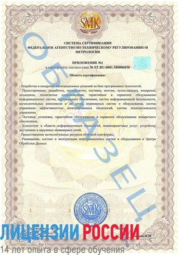 Образец сертификата соответствия (приложение) Сестрорецк Сертификат ISO 27001